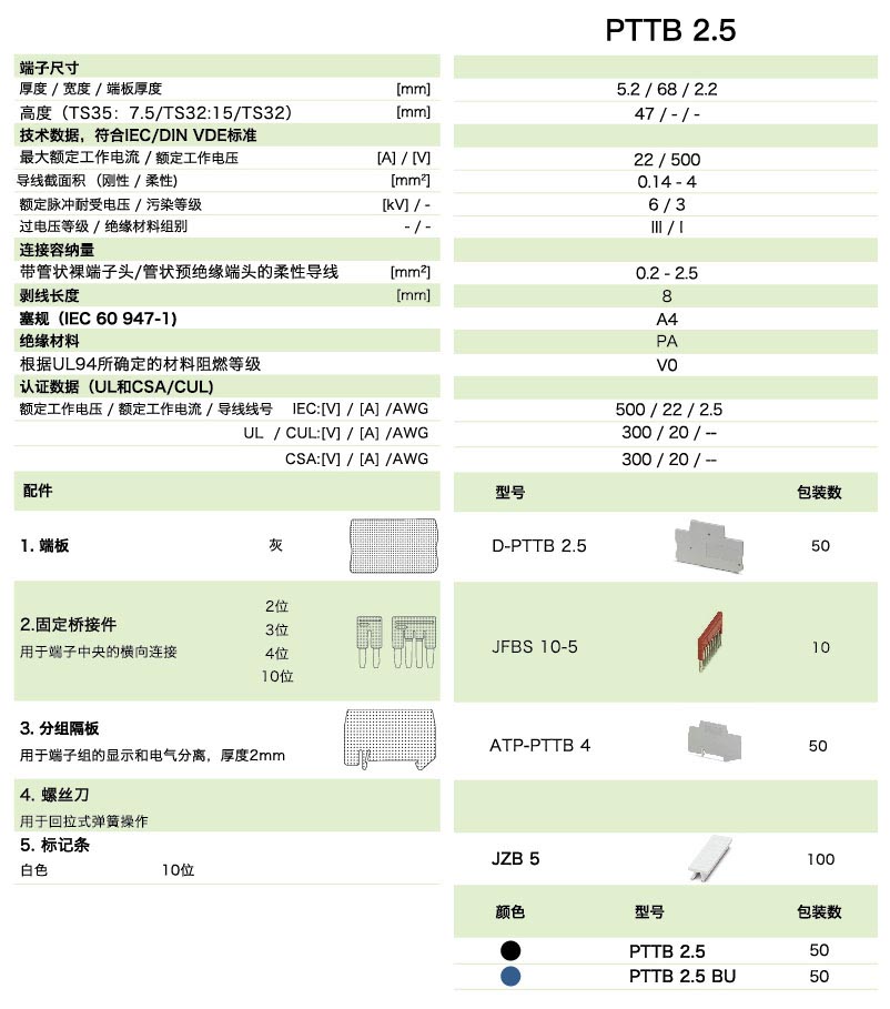 PT直插式系列PTTB 2.5