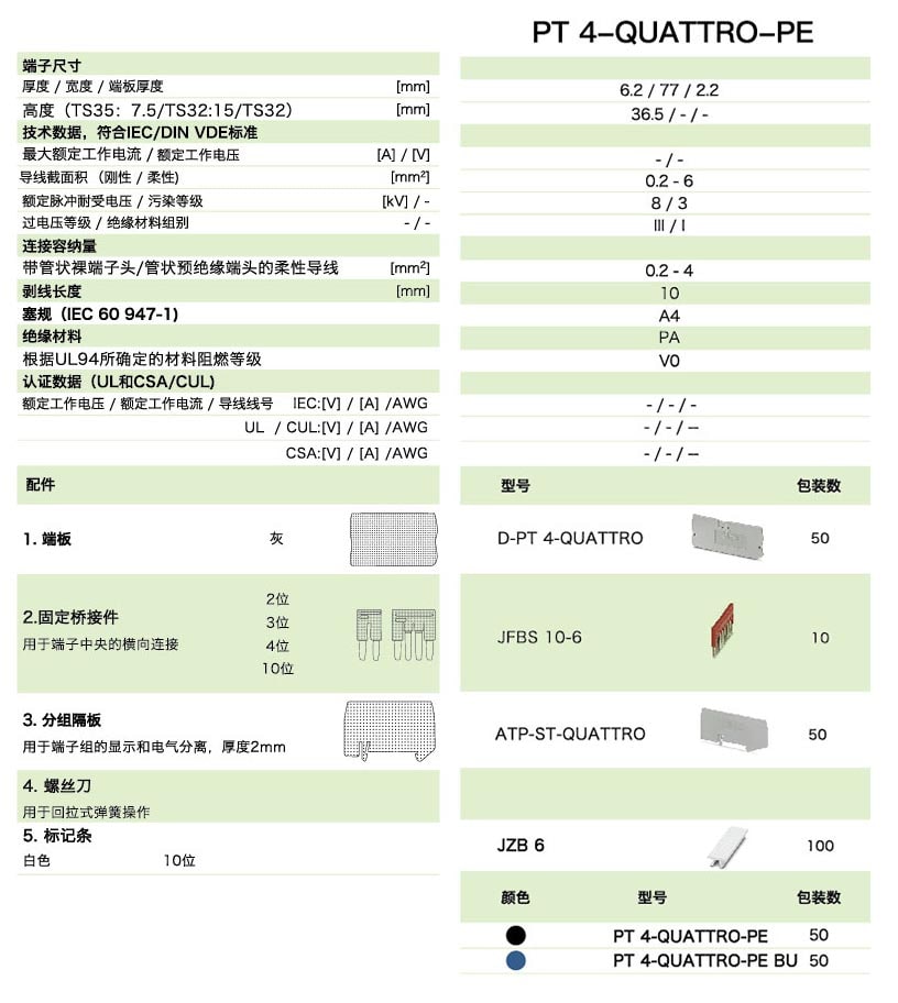 PT直插式系列PT 4-QUATTRO-PE